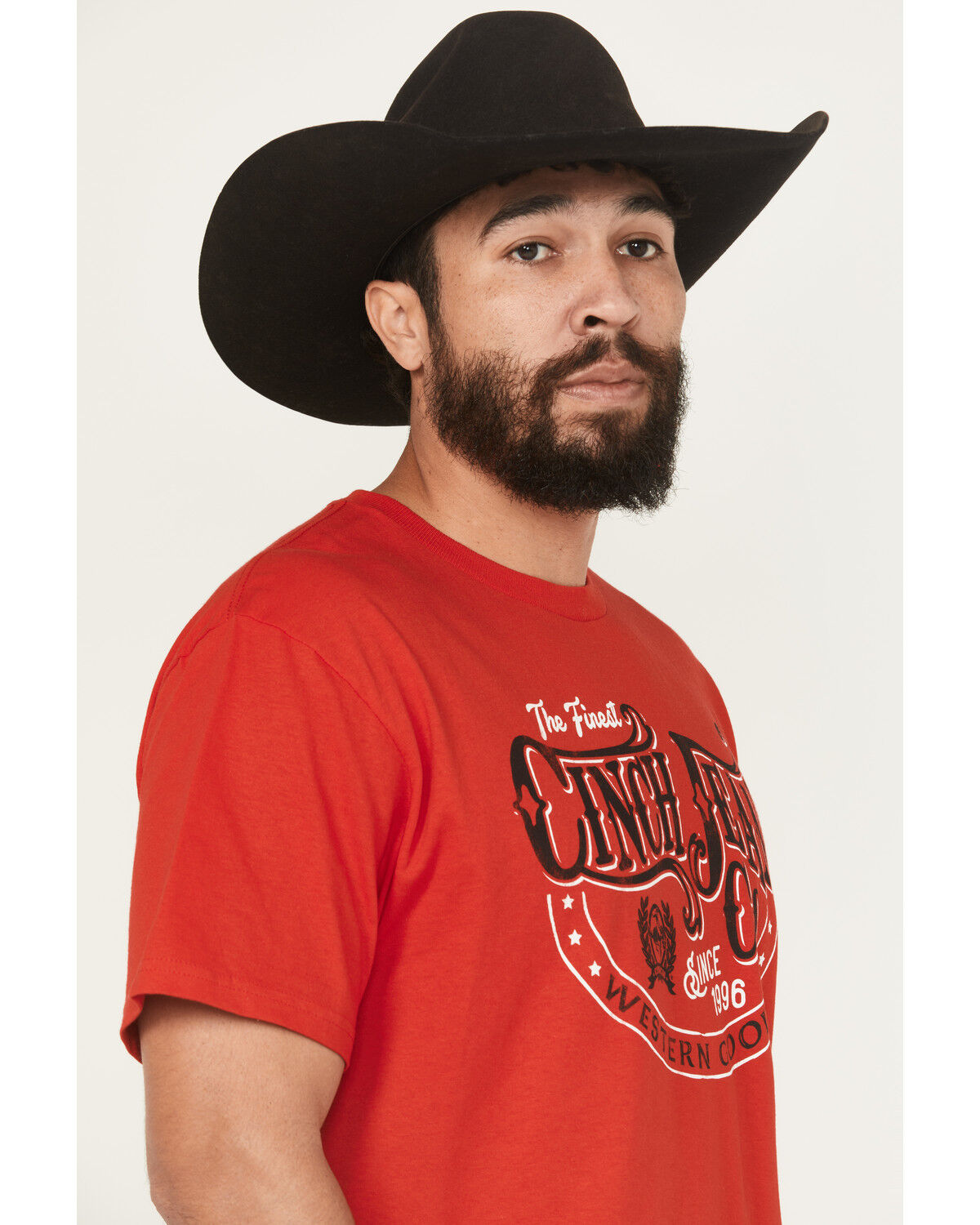Image #2 - Cinch Men's Cinch Jean Short Sleeve Graphic T-Shirt, Red, hi-res