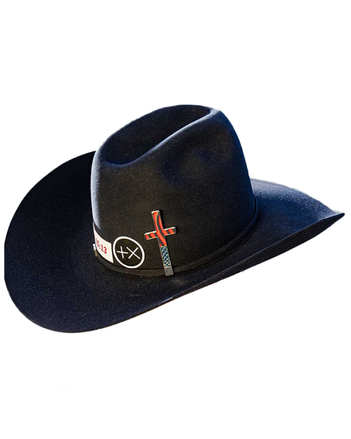 Montana Silversmiths Men's American Made Faith Hat Cross Accessory, Silver, hi-res