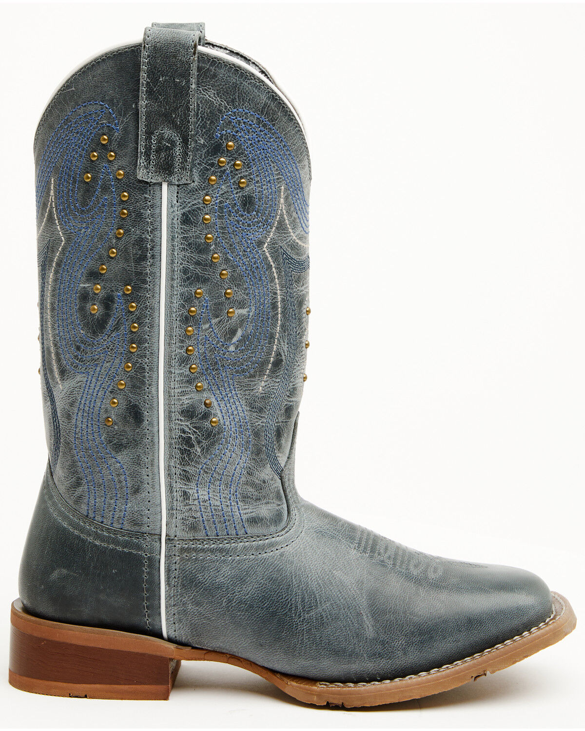 Image #2 - Laredo Women's Chic Performance Western Boots - Broad Square Toe, Blue, hi-res