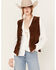 Image #1 - Scully Women's Suede Snap Front Vest, Brown, hi-res