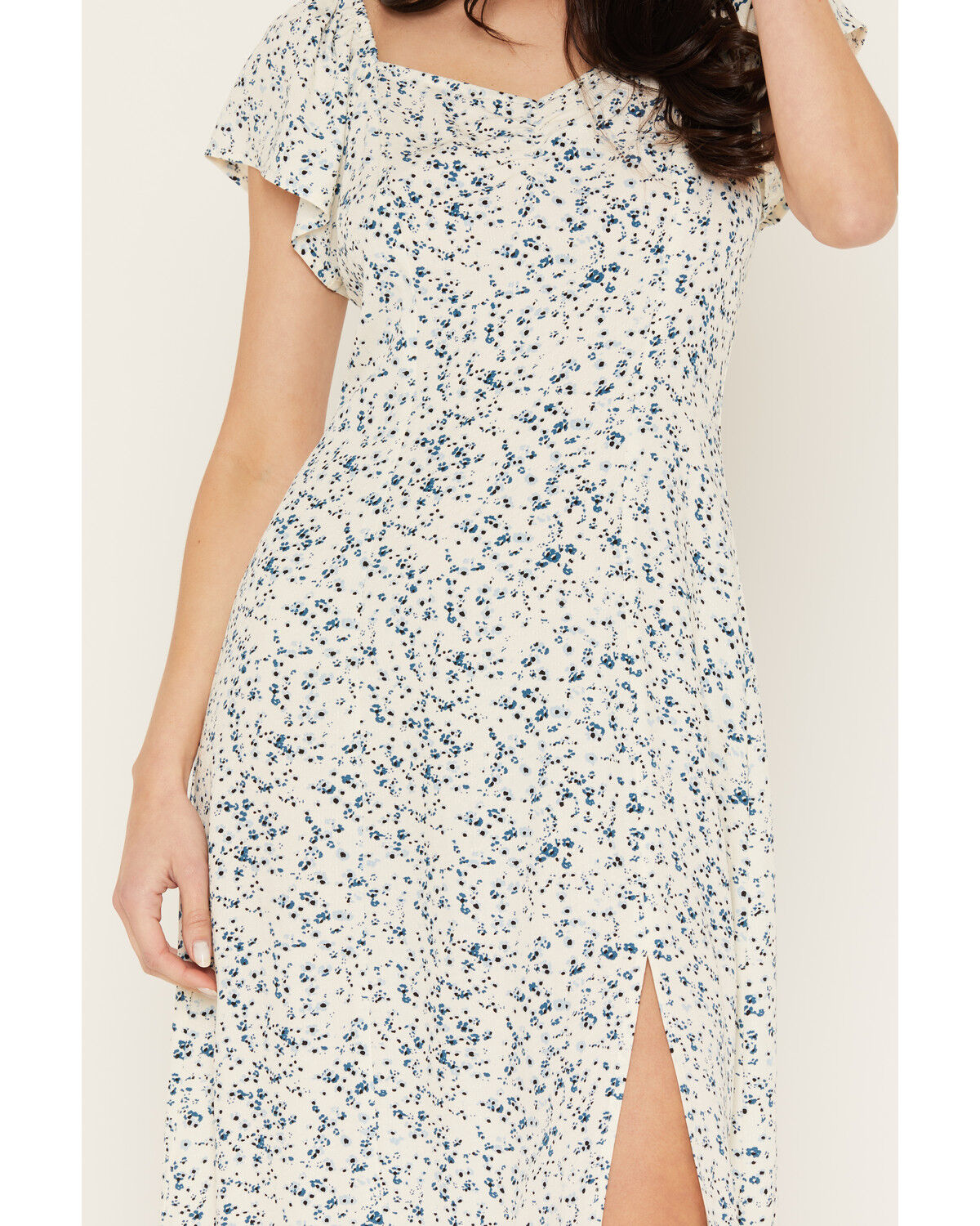 Image #3 - Idyllwind Women's Bethany Floral Print Short Sleeve Midi Dress, Cream, hi-res