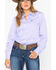 Image #1 - Cinch Women's Striped Tencel Button-Down Core Western Long Sleeve Shirt, Purple, hi-res