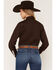 Image #4 - Cinch Women's Solid Long Sleeve Button-Down Western Shirt, Brown, hi-res