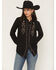 Image #1 - Rock & Roll Denim Women's Boot Stitch Collared Top Long Sleeve Snap Western Shirt, Black, hi-res