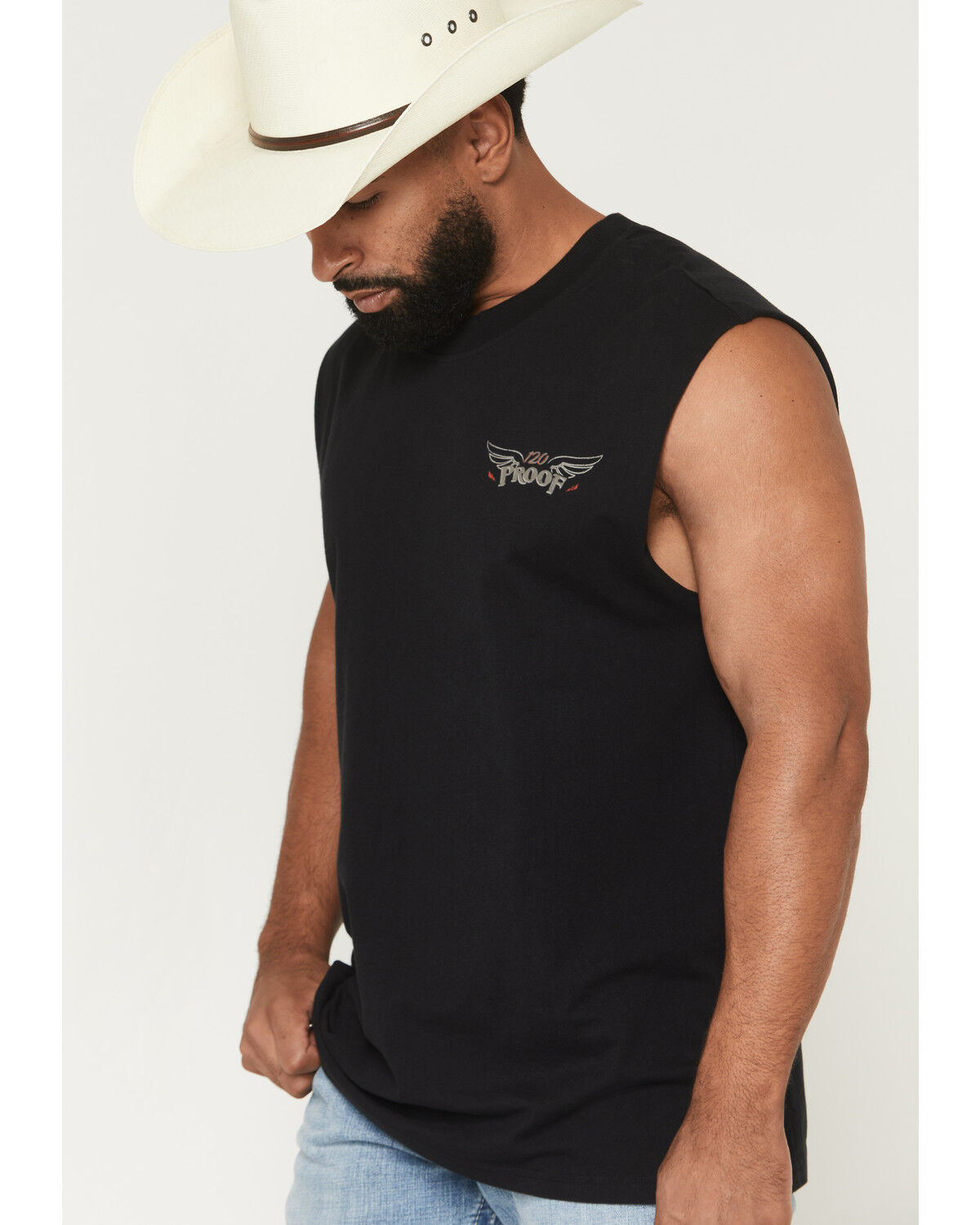 Image #3 - Moonshine Spirit&reg; Men's Guitar Skull Muscle Tank, Black, hi-res