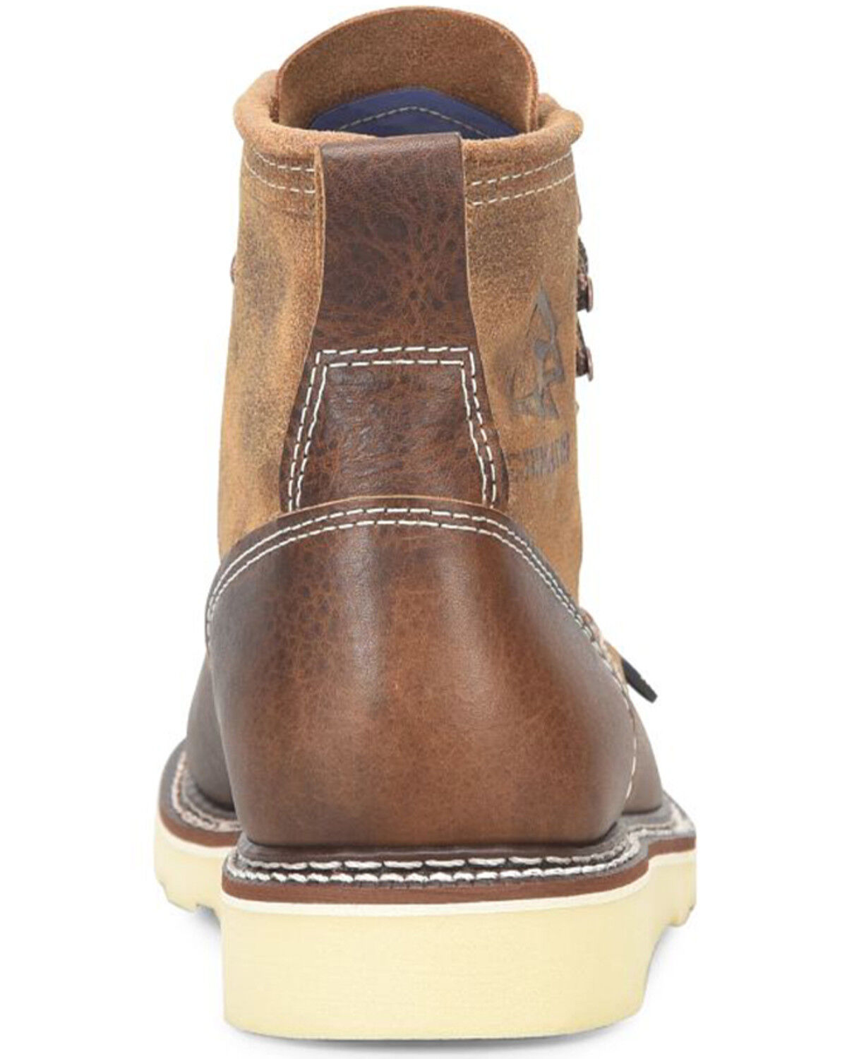 Image #5 - Carolina Men's AMP 6" Roughout Moc Work Boots - Steel Toe, Brown, hi-res