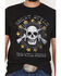 Image #3 - Grunt Style Men's Crossed Rifle Skull Short Sleeve Graphic T-Shirt, Black, hi-res
