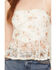 Image #3 - Cleo + Wolf Women's Floral Print Peplum Tank, Ivory, hi-res