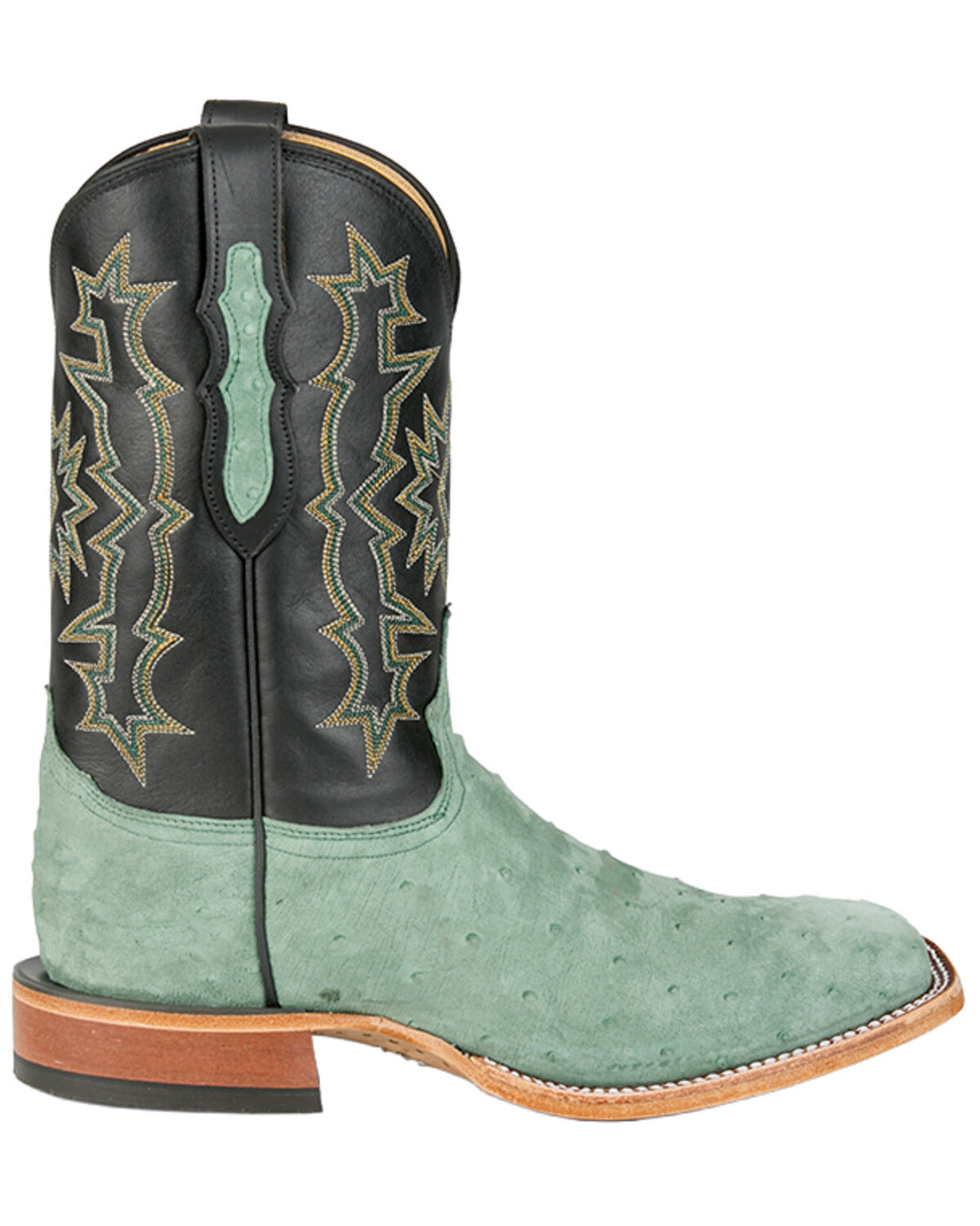 Image #2 - Tony Lama Men's Exotic Full Quill Ostrich Carlos Western Boots - Broad Square Toe, Green, hi-res