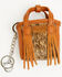 Image #3 - Wrangler X Boot Barn Cowhide Mini Handbag Charm, Brown, hi-res