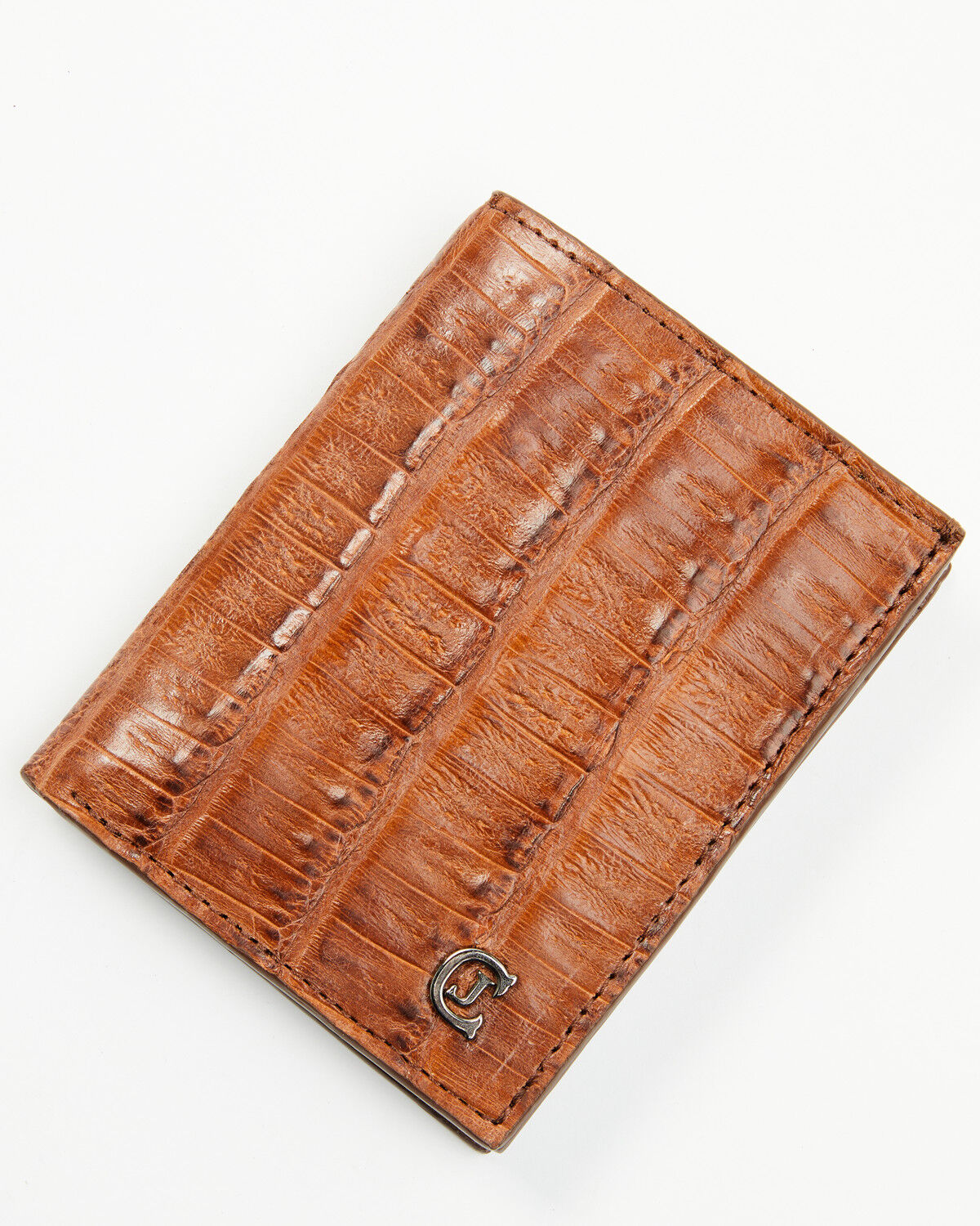Image #1 - Cody James Black 1978&trade; Men's Sutton Exotic Caiman Tail Bifold Wallet, Cognac, hi-res