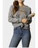 Image #1 - Kimes Ranch Women's Lexie Logo Embroidered Crewneck, Grey, hi-res