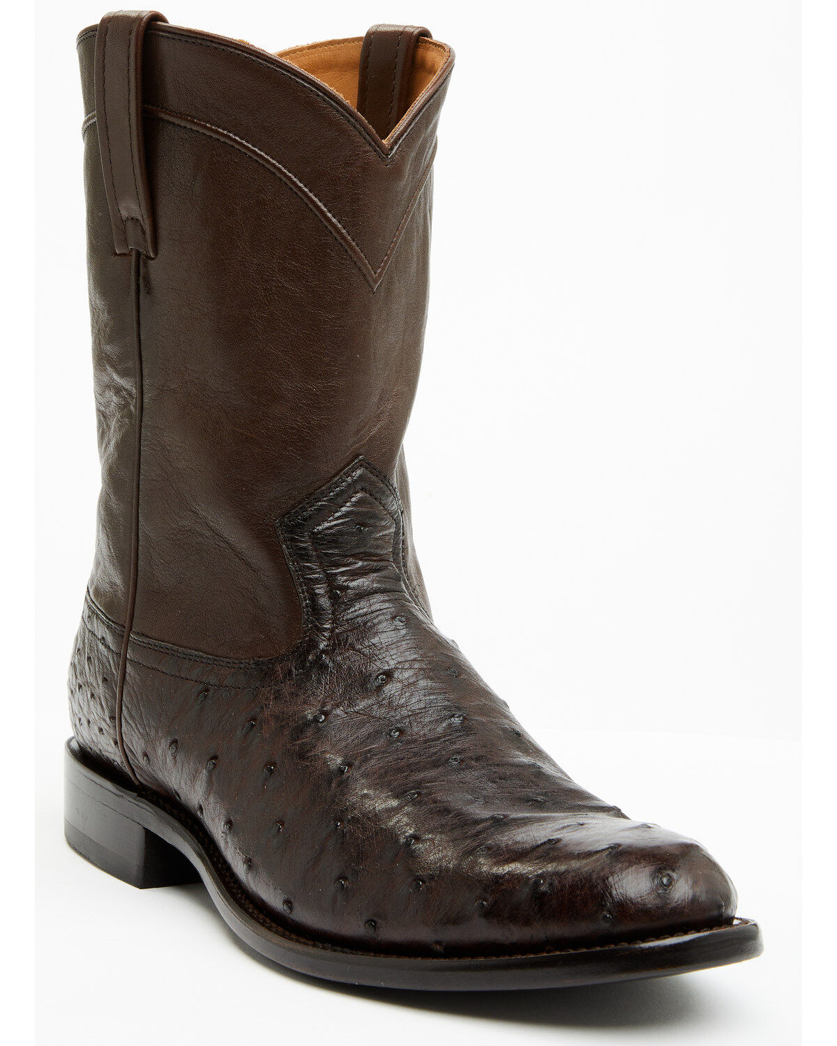 Image #1 - Cody James Black 1978&reg; Men's Carmen Exotic Full-Quill Ostrich Roper Boots - Round Toe, Chocolate, hi-res