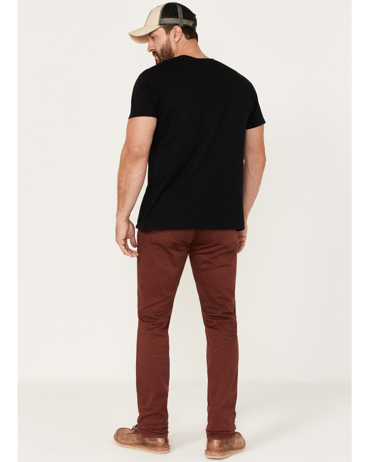 Image #3 - Brothers and Sons Men's Port Wash Tucker Slim Straight Stretch Denim Jeans, Wine, hi-res