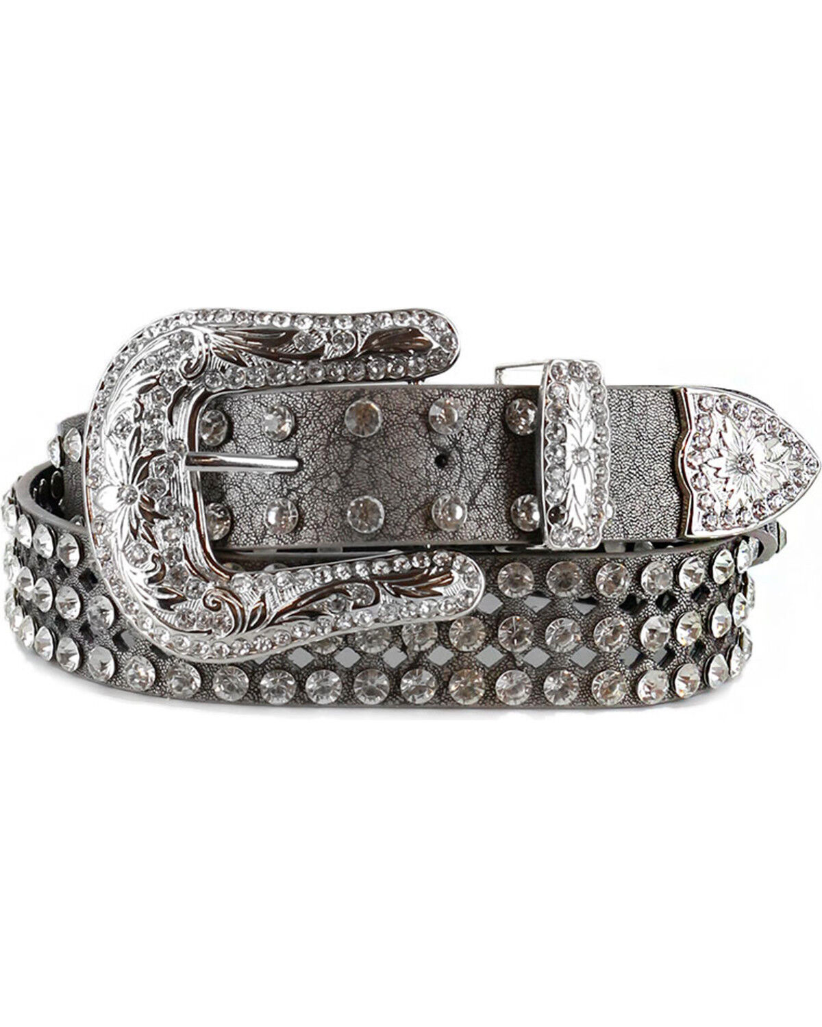 Image #1 - Shyanne&reg; Women's Rhinestone Filigree Belt, Silver, hi-res