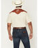 Image #4 - Sendero Provisions Men's Cody Embroidered Horse Short Sleeve Snap Western Shirt, Oatmeal, hi-res