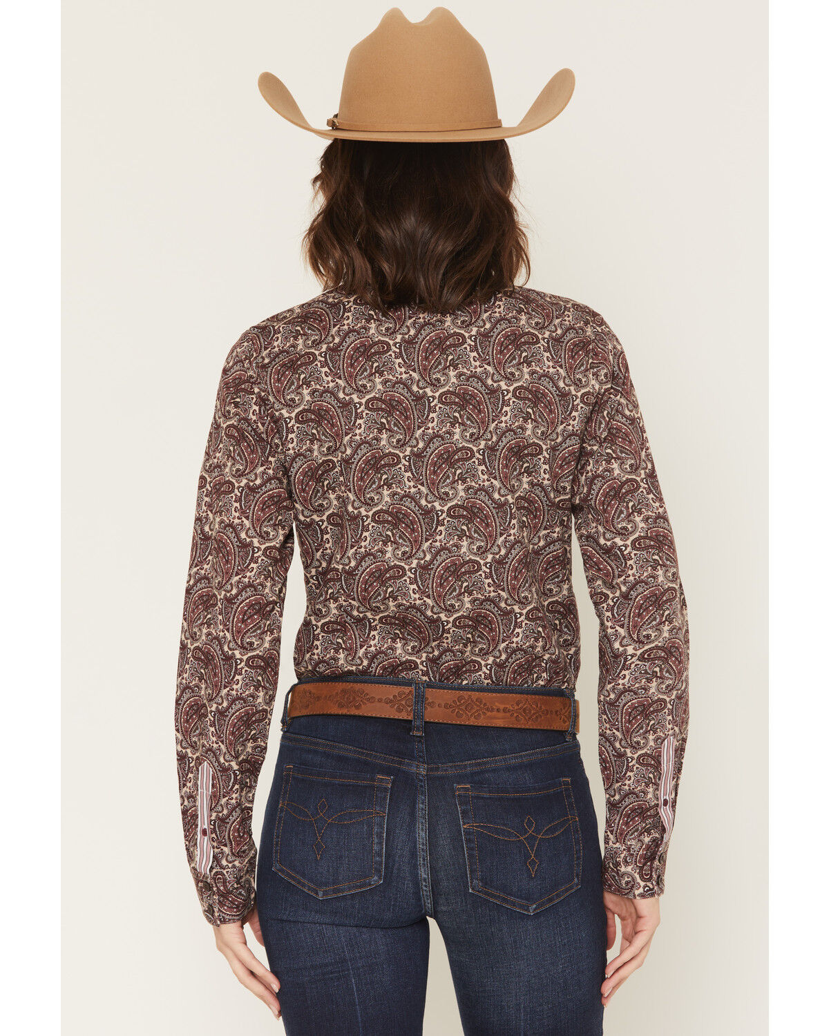 Image #4 - Cinch Women's Paisley Print Long Sleeve Button-Down Western Shirt, Multi, hi-res