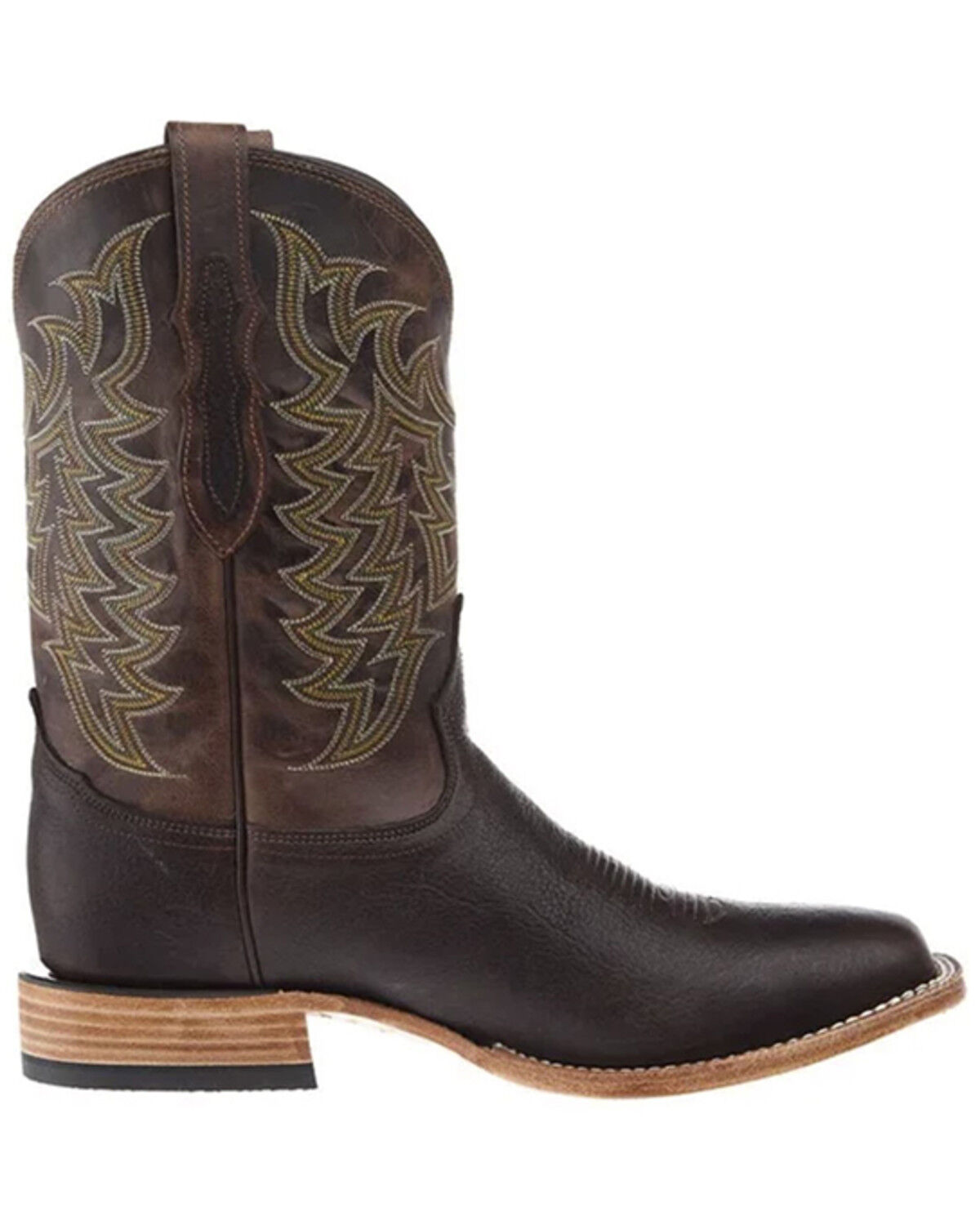 Tony Lama Men's Alfredo Bison Western Boots - Broad Square Toe, Brown, hi-res