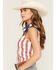 Image #2 - Rock & Roll Denim Women's Americana Sleeveless Snap Stretch Western Shirt, Multi, hi-res