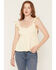 Image #1 - Cleo + Wolf Women's Solid Flutter Sleeve Shirt, Yellow, hi-res