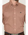 Image #3 - Cinch Men's Boot Barn Exclusive Micro Floral Geo Print Short Sleeve Button-Down Stretch Western Shirt, Brown, hi-res