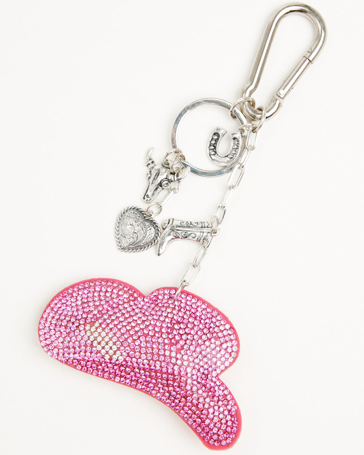 Image #3 - Shyanne Rhinestone Cowboy Hat Bag Charm, Pink, hi-res