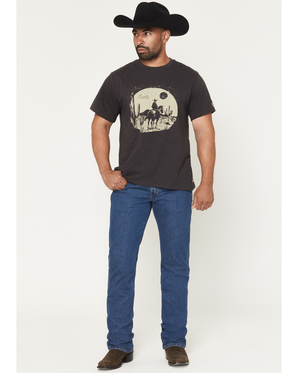 Levi&rsquo;s Men&rsquo;s 537 In Range Med Wash Mid Rise Western Bootcut Denim Jeans, Medium Wash, hi-res