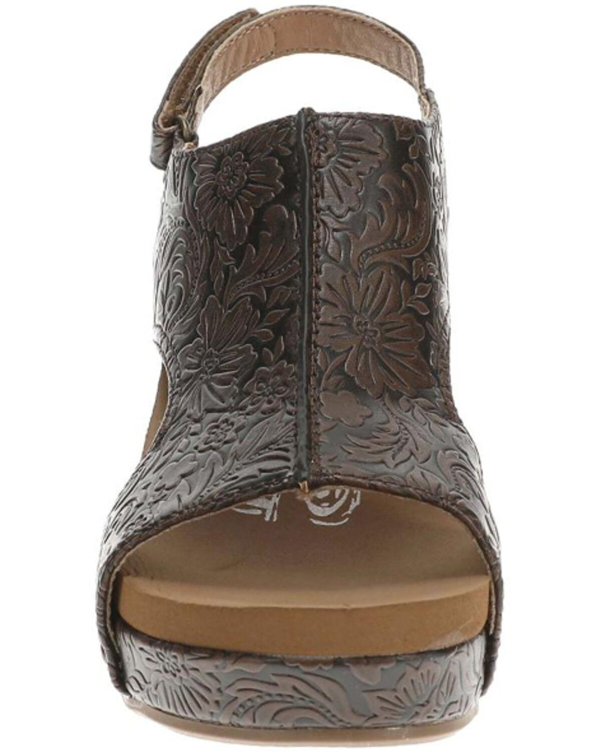 Image #3 - Very G Women's Isabella 3 Tooled Sandals, Brown, hi-res