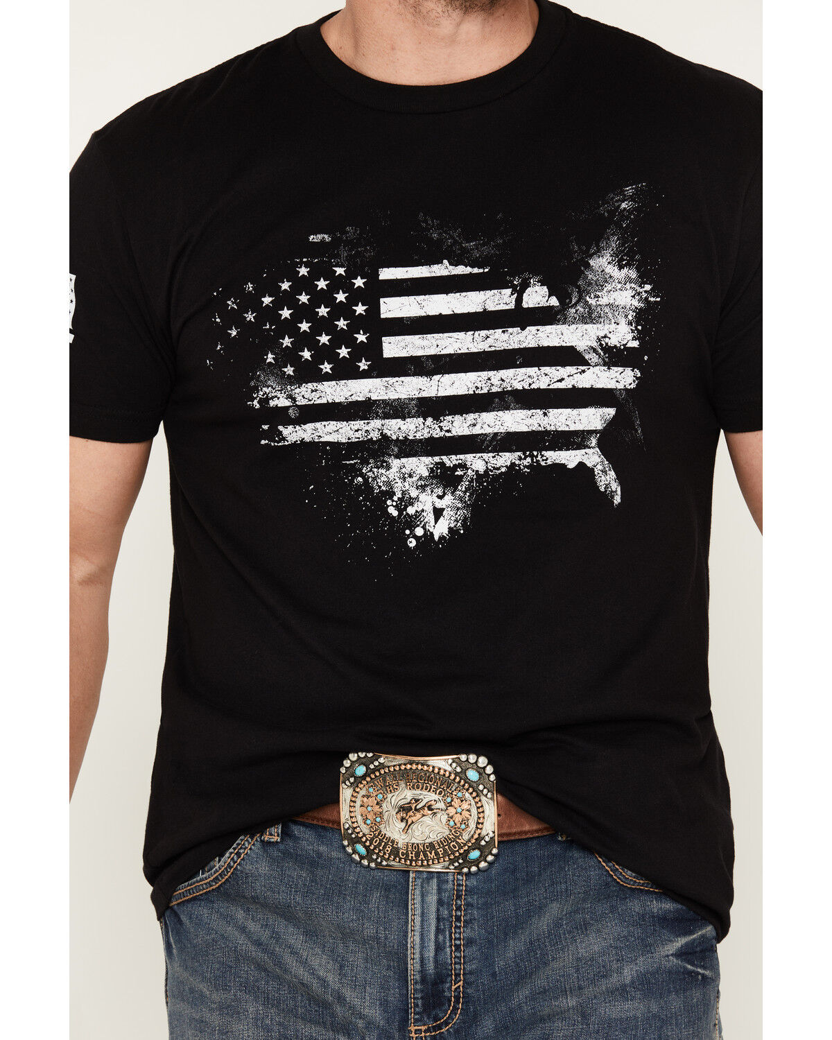 Image #3 - Grunt Style Men's American Acid Short Sleeve Graphic T-Shirt, Black, hi-res