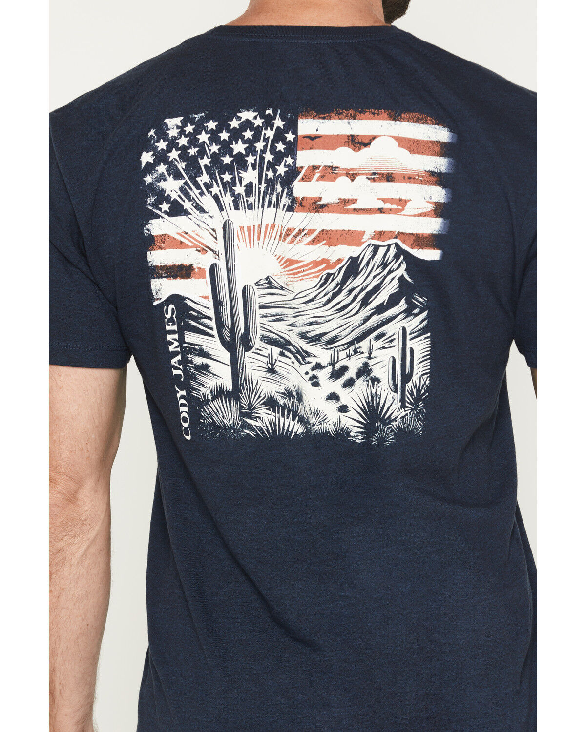 Image #4 - Cody James Men's Desert Flag Patriotic Short Sleeve Graphic T-Shirt, Navy, hi-res