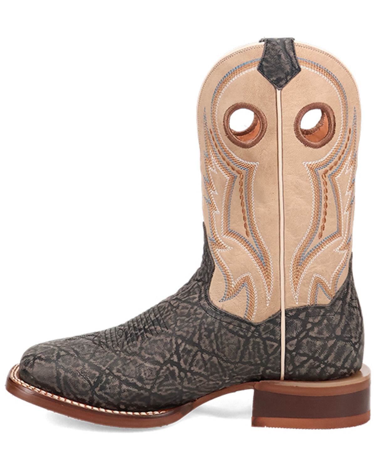 Image #3 - Dan Post Men's Elephant Print Performance Western Boots - Broad Square Toe, Black, hi-res