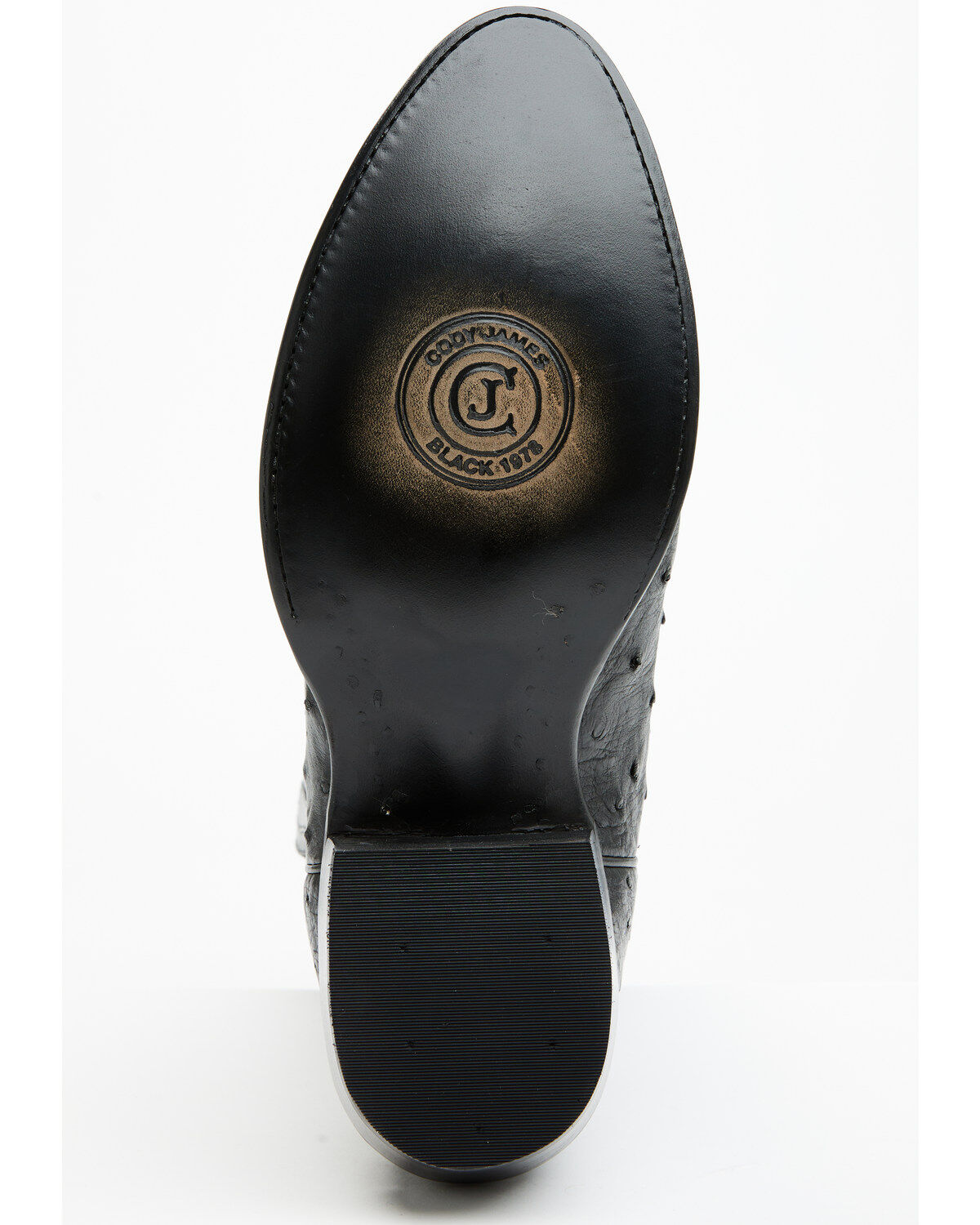 Image #7 - Cody James Black 1978&reg; Men's Chapman Exotic Full-Quill Ostrich Western Boots - Round Toe, Black, hi-res
