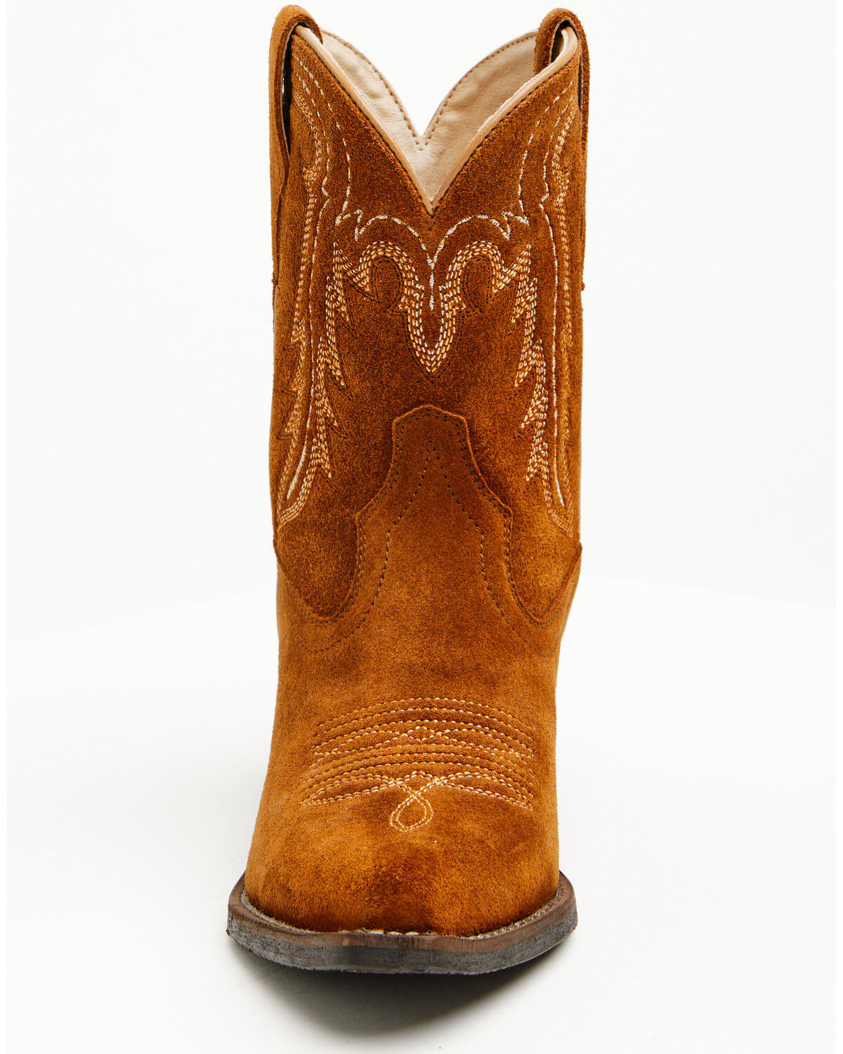 Image #4 - Shyanne Women's Ricki Suede Booties - Snip Toe, Rust Copper, hi-res
