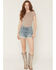 Image #1 - Kimes Ranch Women's Daisy High Rise Medium Wash Denim Shorts, Medium Wash, hi-res