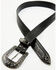 Image #3 - Shyanne Women's Piper Crocodile Embossed Rhinestone Buckle Belt, Black, hi-res