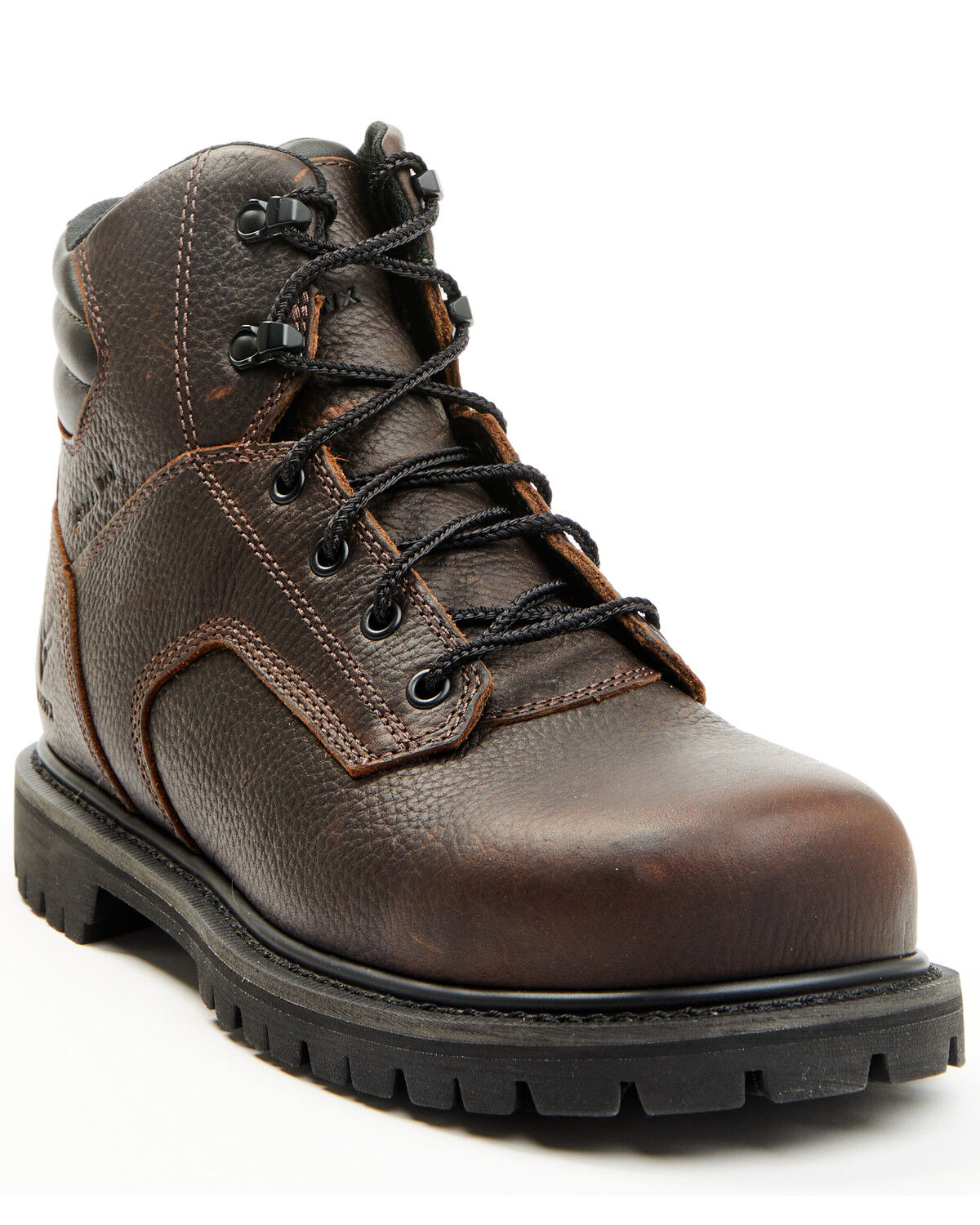 Hawx Men's 6" Lace-Up Work Boots - Steel Toe, Brown, hi-res