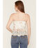 Image #4 - Cleo + Wolf Women's Floral Print Peplum Tank, Ivory, hi-res