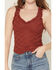 Image #3 - Originality Women's Solid Lace Tank Top, Rust Copper, hi-res