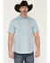 Image #1 - Moonshine Spirit&reg; Men's Gaucho Embroidered Short Sleeve Snap Western Shirt, Light Blue, hi-res