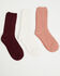 Image #3 - Boot Barn Women's Cozy Luxe Textured Socks - 3 Pack, Pink, hi-res