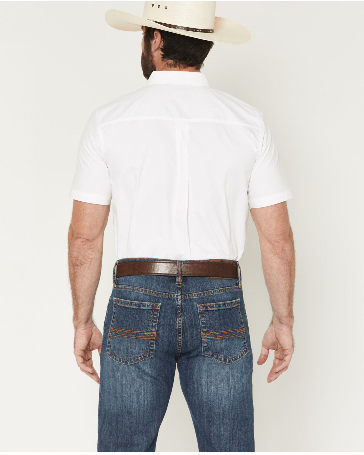 Image #4 - Cody James Men's Basic Solid Short Sleeve Button-Down Stretch Western Shirt - Big, White, hi-res