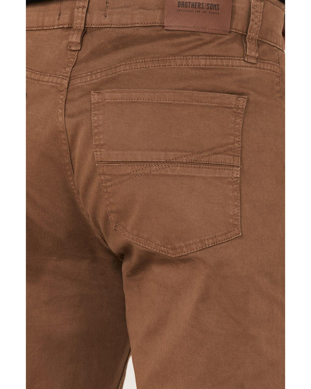 Image #4 - Brothers and Sons Men's Whiskey Wash Tucker Slim Straight Stretch Denim Jeans, Tan, hi-res