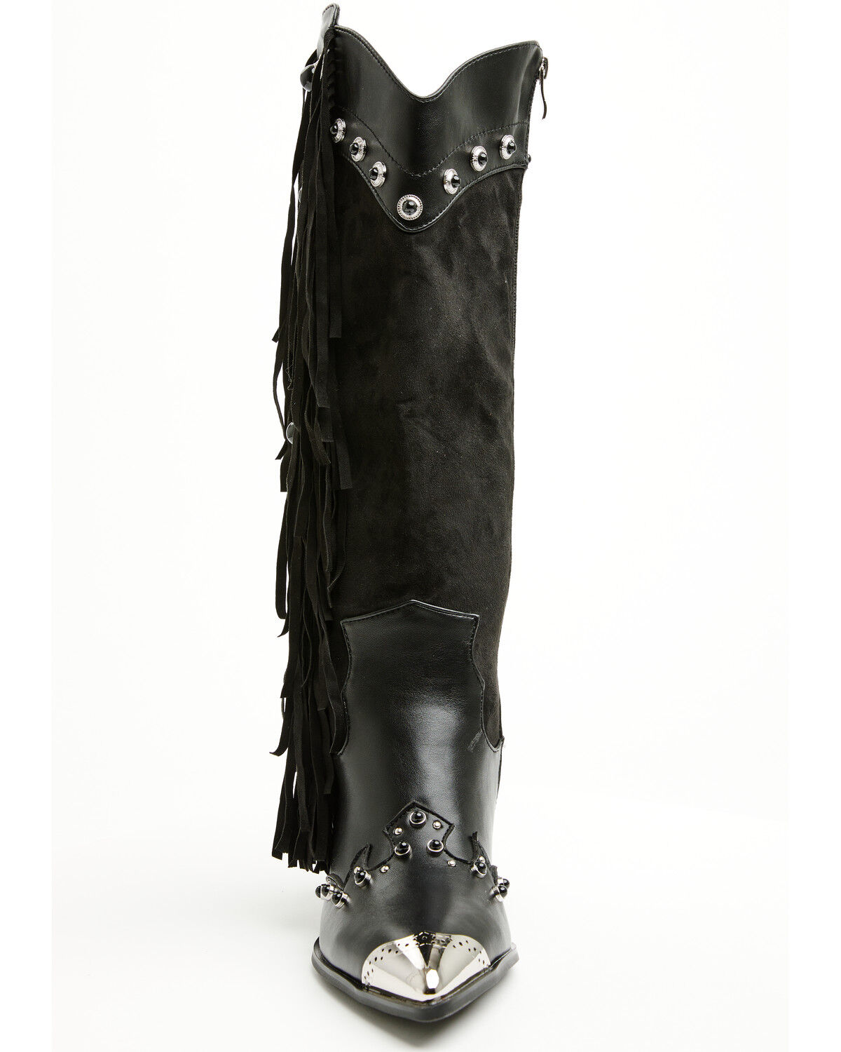Image #4 - Azalea Wang Women's Pelagius Tall Fringe Western Boots - Round Toe, Black, hi-res