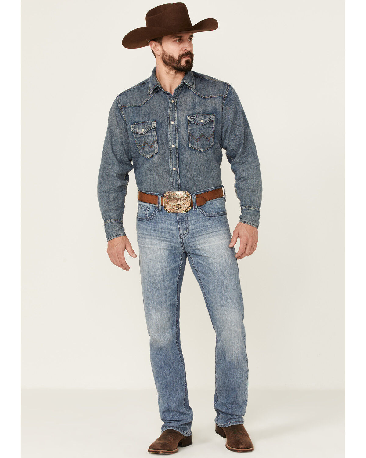 Image #1 - Cody James Men's Buckskin Wash Jackson Slim Straight Stretch Denim Jeans - Tall, Blue, hi-res