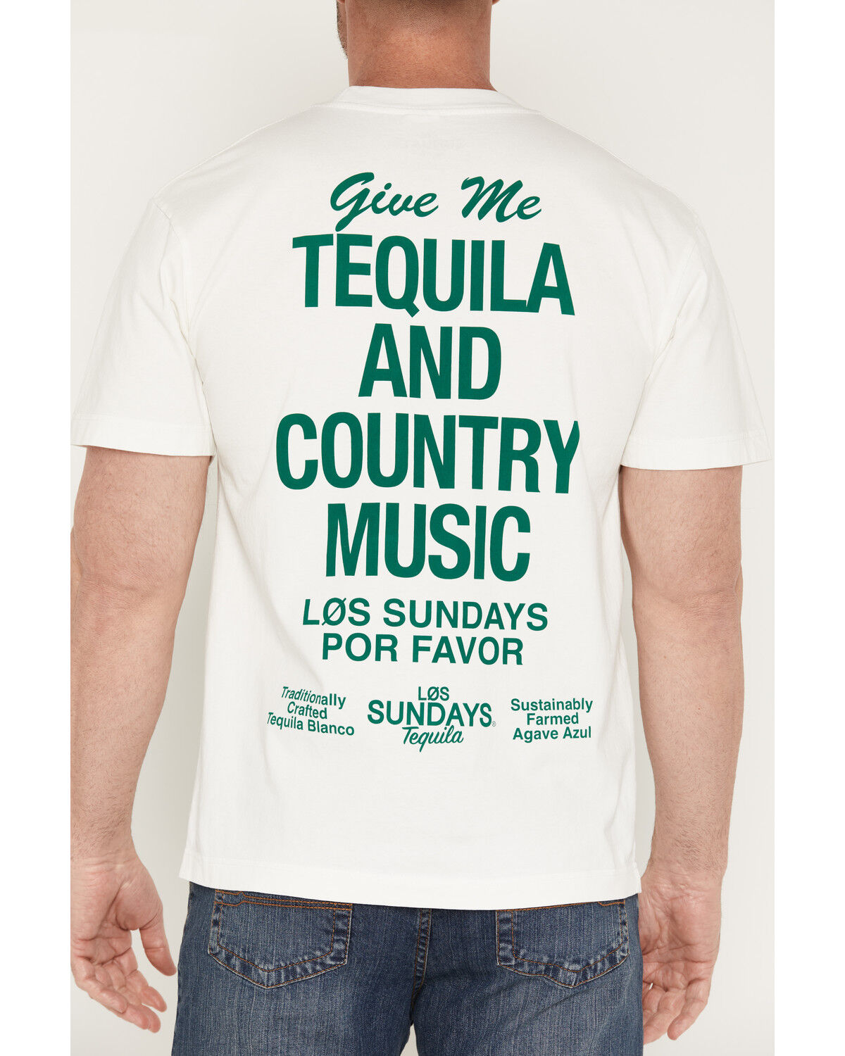 Image #4 - Los Sundays Men's Tequila & Country Music Short Sleeve Graphic T-Shirt, White, hi-res