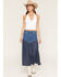 Image #1 - Wrangler Women's Modern Two Tone Denim Maxi Skirt, Blue, hi-res