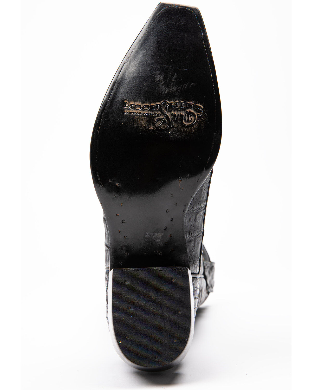 Image #7 - Moonshine Spirit&reg; Men's Rock City Fuscus Caiman Western Boots - Snip Toe, Black, hi-res