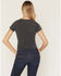 Image #4 - Youth In Revolt Women's Lace Steerhead Studded Short Sleeve Tee, Charcoal, hi-res