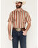 Image #1 - RANK 45&reg; Men's Sidelined Southwestern Stripe Print Short Sleeve Button-Down Stretch Western Shirt, Multi, hi-res