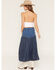 Image #3 - Wrangler Women's Modern Two Tone Denim Maxi Skirt, Blue, hi-res